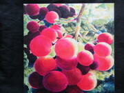 Rouge Grapes Print on Board